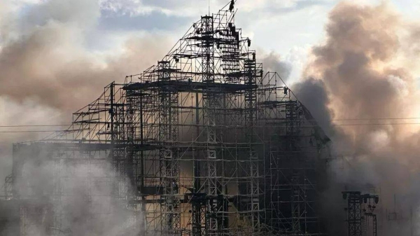 The main stage at Tomorrowland festival destroyed by fire in Boom, 16 July, 2025