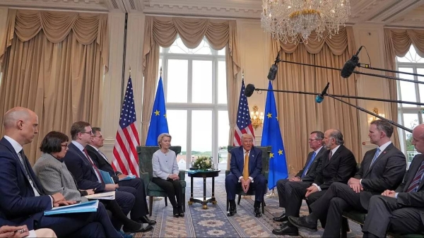 The von der Leyen-Trump meeting took place in Scotland.
