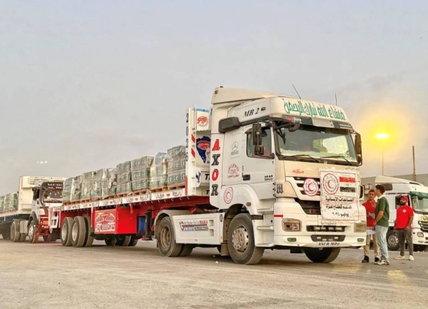 Seven new Saudi aid trucks cross Rafah into Gaza as relief efforts intensify