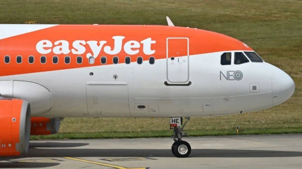 File image of an EasyJet plane taxiing for take-off
