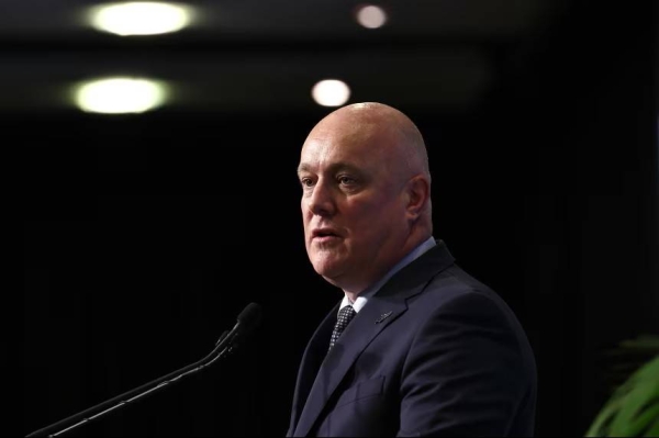 New Zealand Prime Minister Christopher Luxon at the Pullman Hotel on May 8, 2025 in Auckland, New Zealand.