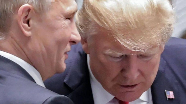 Vladimir Putin and Donald Trump have not met in person for six years (file picture)