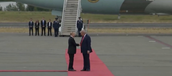 Trump and Putin shake hands in Alaska for high-stakes summit