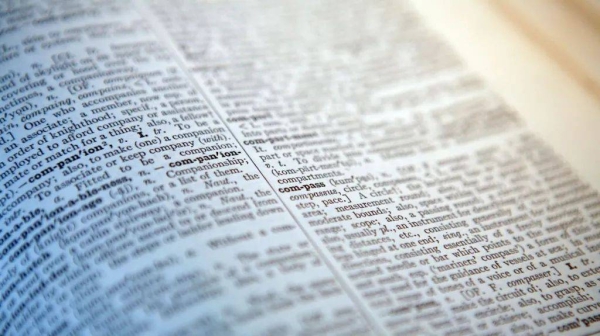 A dictionary pages