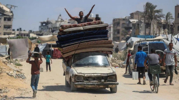 Thousands of Palestinians have been fleeing from intensifying Israeli strikes in parts of Gaza City in recent days