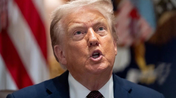 President Donald Trump speaks during a cabinet meeting at the White House, Tuesday, Aug. 26, 2025, in Washington
