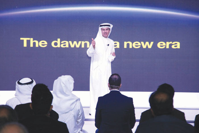 Founder of Noon, Emaar Properties Chairman Mohamed Alabbar making a pint. — Courtesy photo