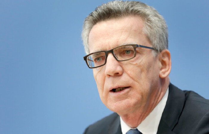 German Interior Minister Thomas de Maiziere