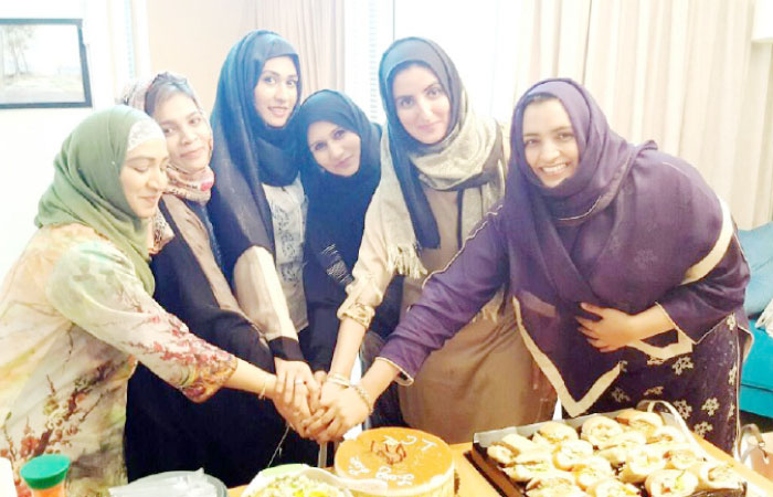 Members of the Pakistani Writers Club’s Ladies Chapter celebrates the 3rd founding anniversary of the group.