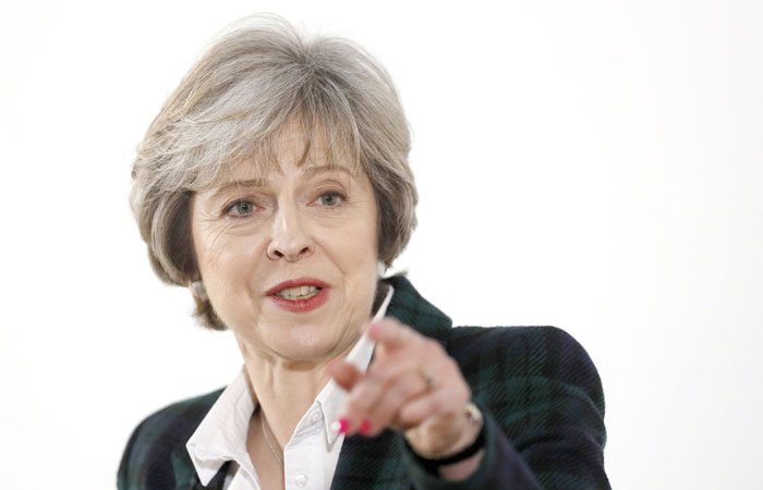 British Prime Minister Theresa May delivers a speech on the government’s plans for Brexit at Lancaster House in London on Tuesday. — AFP