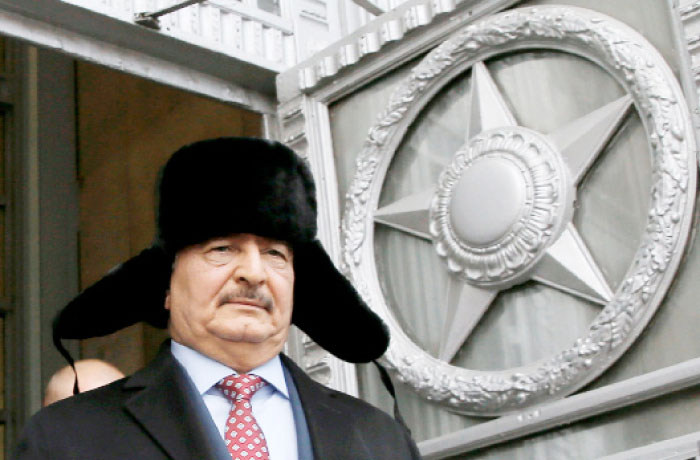 General Khalifa Haftar, commander in the Libyan National Army (LNA), leaves after a meeting with Russian Foreign Minister Sergei Lavrov in Moscow, Russia, in this Nov. 29, 2016, file photo. — Reuters