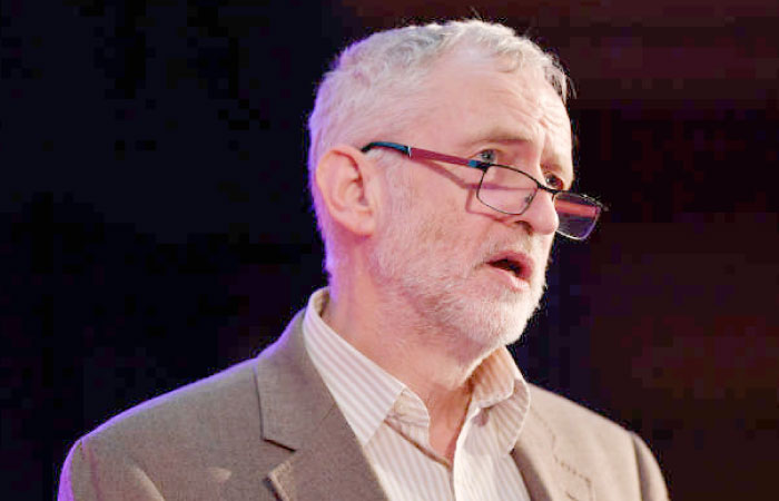 Britain’s opposition Labour party leader Jeremy Corbyn speaks at a rally for the National Health Service (NHS) in London in this Dec. 15, 2016 file photo. — AFP
