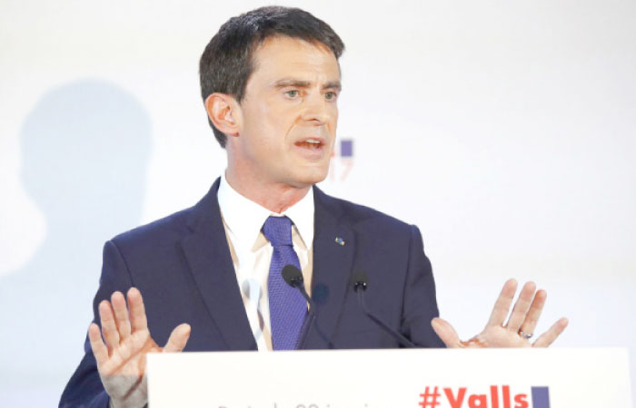 Former French Prime Minister and candidate Manuel Valls