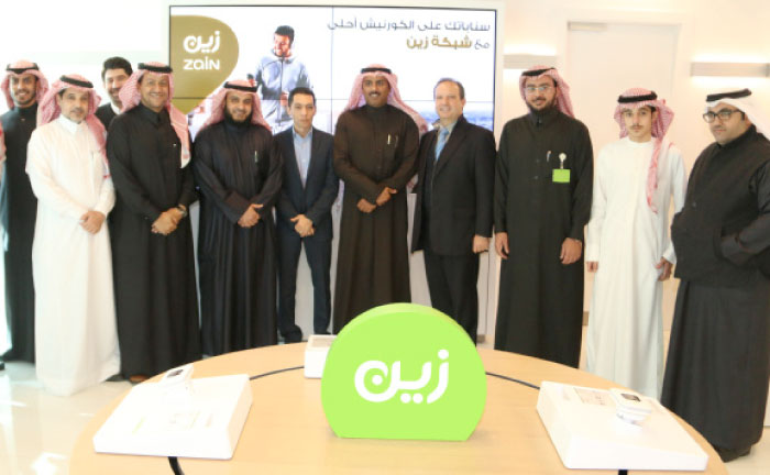 Sheikh Mishary Al-Afasy with Zain’s executive management