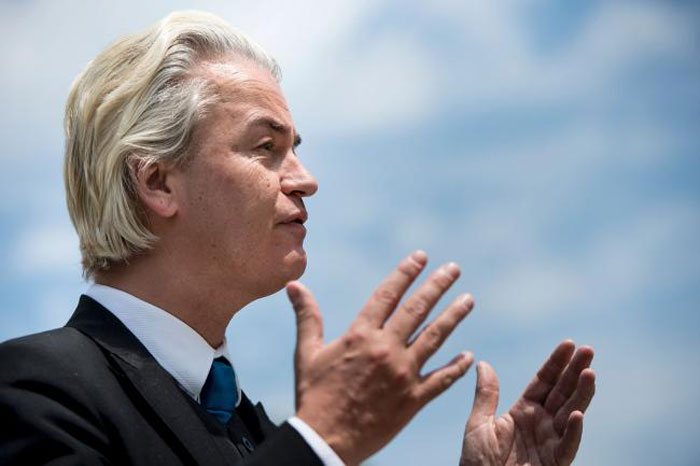 Dutch Member of Parliament Geert Wilders speaks during a press conference on Capitol Hill in Washington, D.C, in this April 30, 2015 file photo. — AFP