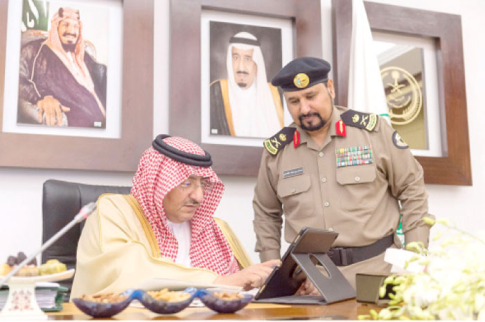Crown Prince Muhammad Bin Naif, deputy premier and minister of interior, launching the ‘Nation Free of Violators’ Campaign at the Interior Ministry in Riyadh Sunday. — SPA