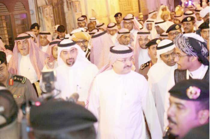 Jeddah Governor Prince Mishaal alongside CEO Amr Al-Madani during tour around the festival