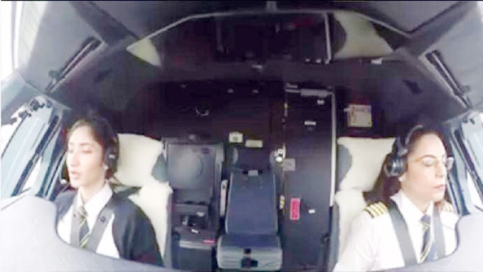 Captain Darwish flies alongside First Officer Alia Al Muhairi, who is currently the youngest female Emirati pilot operating the aircraft. — Courtesy photos