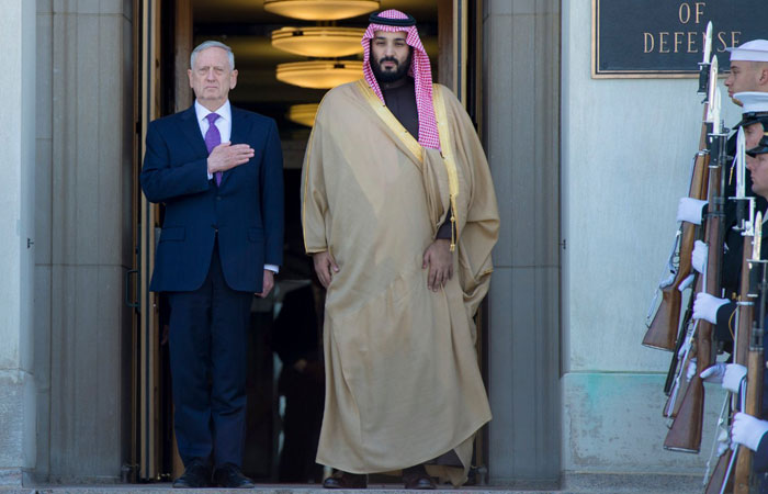 Prince Muhammad, Mattis discuss cooperation in combating terror