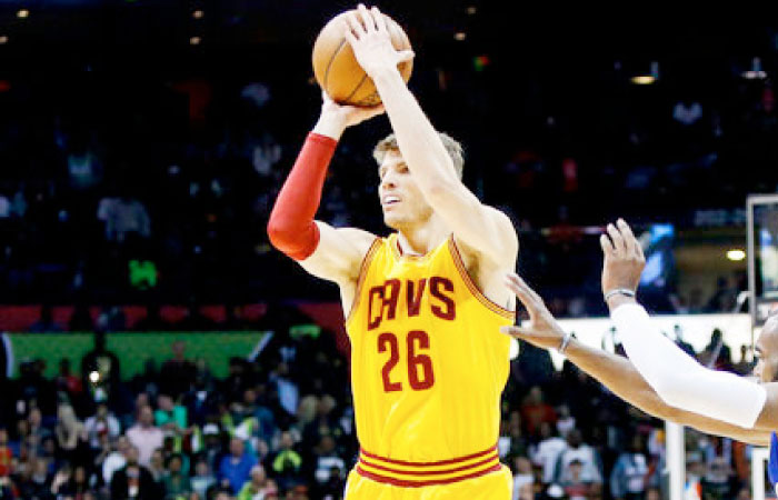 Kyle Korver of Cleveland Cavaliers shoots against Atlanta Hawks during their NBA game at Atlanta Friday. — Reuters