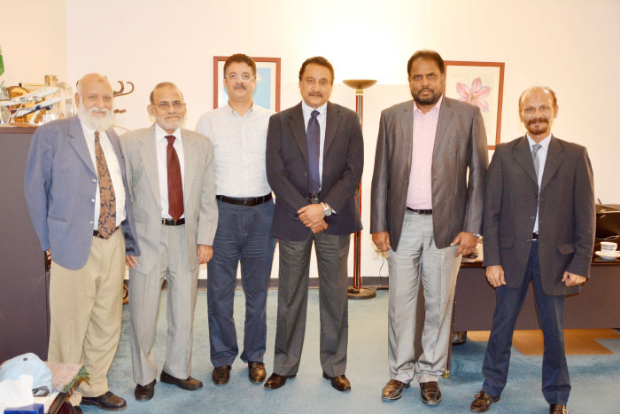 LtoR JCA-CEO Muhammad Iqbal, Shamshad Ahmed Khan, Mohd Ali Jarar, Ashfaq Aleem Ahmed of ACE, JCA President Aijaz Ahmed Khan and JCA’s Zaheer Peeran.