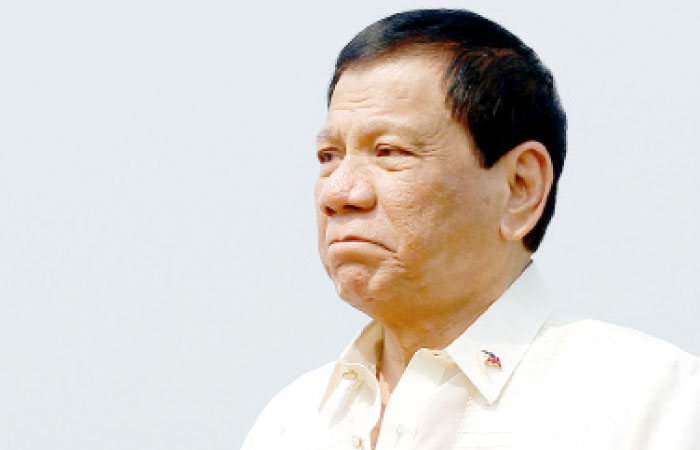 Philippine President Rodrigo Duterte is seen during a welcome ceremony in Yangon, Myanmar, on Monday. — Reuters