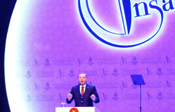 Turkish President Tayyip Erdogan makes a speech during a meeting in Istanbul. — Reuters