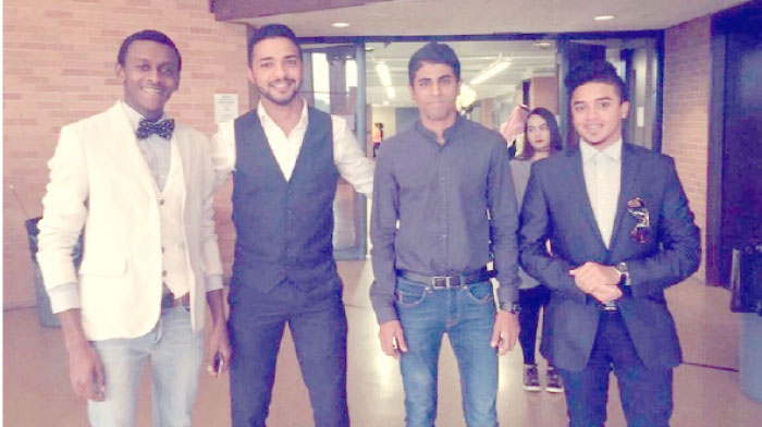 Mohammed Mufti (3rd from left) with his friends.