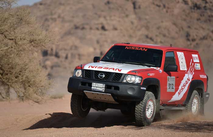 Action-from-leg-1-of-the-Ha'il-Nissan-International-Rally-on-Monday.