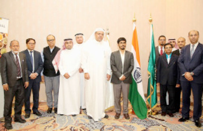 Group photo of concerned officials at the Indian Food Festival held recently at the Elaf Hotel, Red Sea Mall, Jeddah
