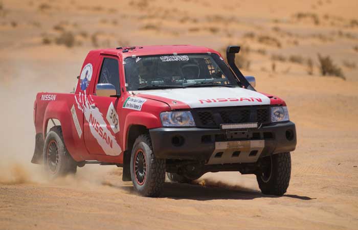 Faris-Khalaf-Al-Mashna-in-his-Nissan-Patrol-at-the-Ha'il-Rally.