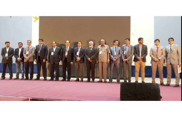 Deputy Consul General of India and the School Observer Mohammed Shahid Alam inaugurates the Gulf Madhyamam Educafe at International Indian School in Jeddah on Saturday.