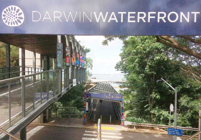 Infrastructure on the Darwin waterfront is pictured in Darwin, northern Australia. — Reuters