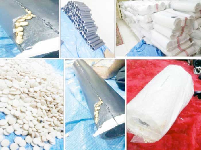 A portion of the confiscated drugs. — Okaz photo