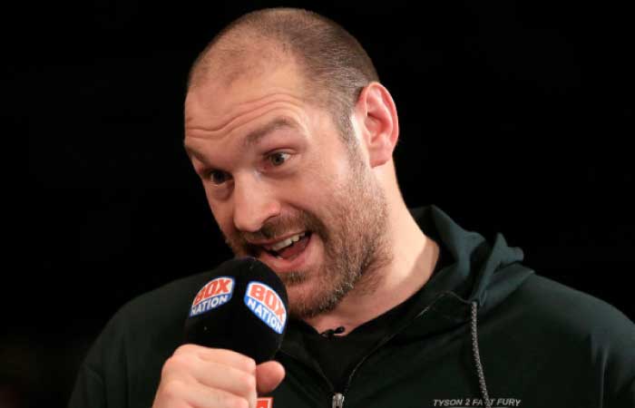 Tyson Fury claims that Wembley Stadium has already been booked for a heavyweight super-fight between himself and fellow Briton Anthony Joshua in April next year.
