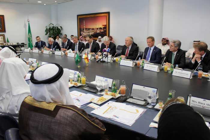 German business delegation headed by State Secretary of Federal Ministry for Economic Affairs and Energy Matthias Machnig meets with Saudi business community at the JCCI. — Photo by Rawan Abudawood
