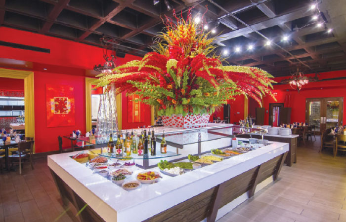 Texas de Brazil offers open salad buffet and variety of beverages