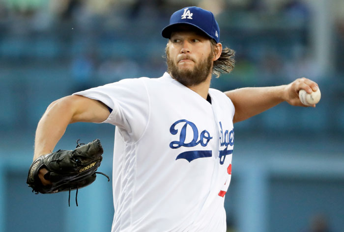 Los Angeles Dodgers’ starting pitcher Clayton Kershaw throws against the Colorado Rockies during their MLB game in Los Angeles Saturday. — AP
