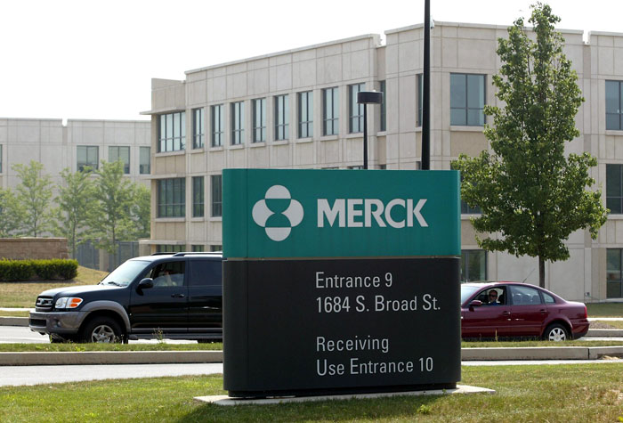 This file photo shows a view of several buildings at pharmaceutical giant Merck and Company in Lansdale, PA. — AFP