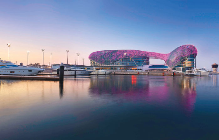 Panoramic view of Yas Marina