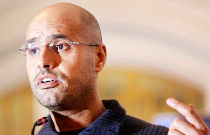 Seif Al-Islam Gaddafi spent around six years in prison until a Libyan court recently ordered his release. —  AP