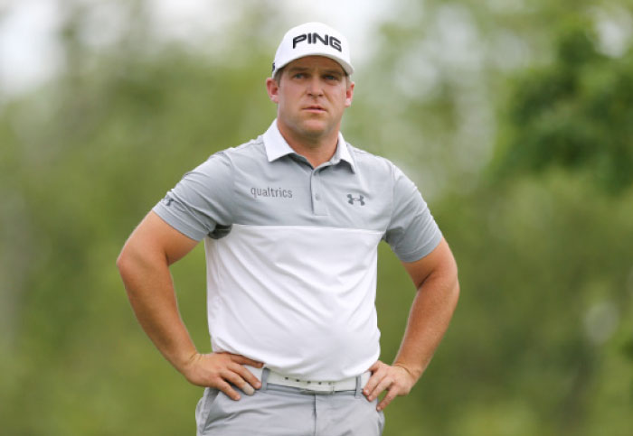 Daniel Summerhays looks on before teeing off on the fifth hole at the Memorial Golf Tournament at Muirfield Village Golf Club in Dublin, Ohio, Saturday. — Reuters