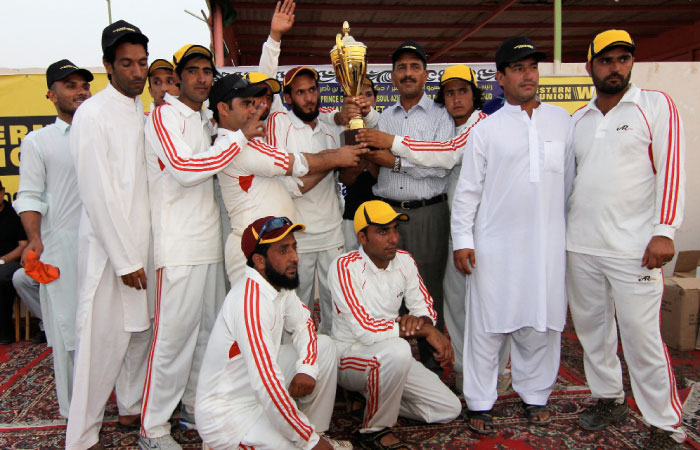 Battagram Zalmi team with guests and officials