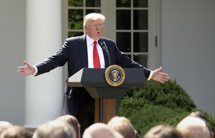 US President Donald Trump announces his decision that the United States will withdraw from the Paris Climate Agreement, in the Rose Garden of the White House in Washington, US, June 1, 2017. — Reuters
