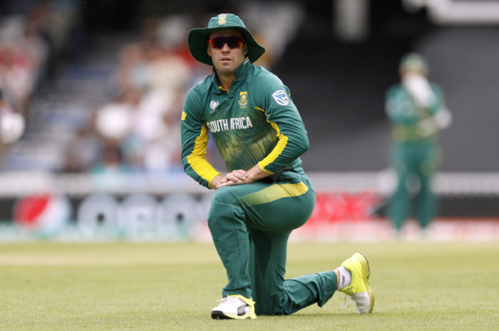 South Africa's AB De Villiers during the ICC Champions Trophy Group B match against India at the Oval. — Reuters