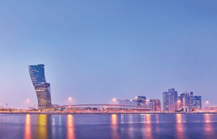 Panoramic view of Abu Dhabi coastline
